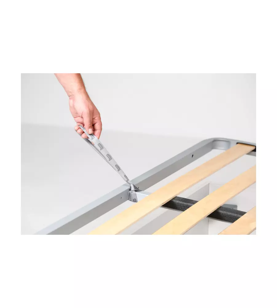 Letto matrimoniale "bed box" bianco con rete e contenitore, 160x190 cm
